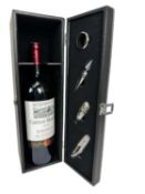 Wine - one magnum, Chateau Marotte 2005 Bordeaux, in presentation case with fitted wine accessories