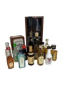 Miniatures, 18 bottles, to include cognac, Japanese whisky, boxed sets etc