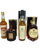 Whisky - four bottles, Linkwood 12 year old, 43%, 70cl, boxed, President Special Reserve 12 years ol