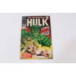 Marvel Comics The Incredible Hulk #102 (1968). Big premiere issue, origin retold. Priced 12 cents. (