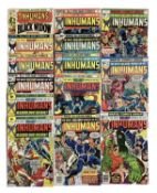 Marvel Comics The Inhumans (1975 to 1977). A complete series from issue 1 - 12, together with the In