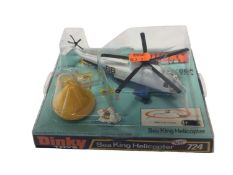 Dinky Beechcraft C55 Baron No.715, Bell Police Helicopter No.732, Sea King Helicopter No.724, Hawker