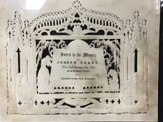 A Victorian memorial card