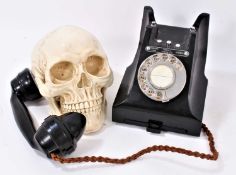 Vintage 1940s bakelite telephone, purported to receive messages from the dead