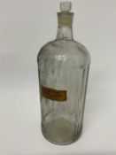 Very large antique poison bottle, labelled Ammonium Sulphocyanide, 37cm high