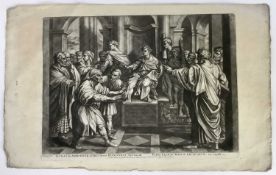 After Raphael mezzotint - Elymas the Sorcerer published John Bowles