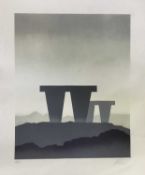 Trevor Grimshaw (1947-2001) signed print - Approaching Monoliths, AP, signed in pencil