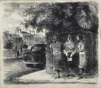 Edward Ardizzone (1900-1979) lithograph, edition 4 of 20, signed in pencil in glazed frame