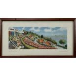 Railway Carriage Print, 'Westcliff-on-Sea Essex' from an oil by Charles King, in an original-style r