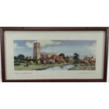 Railway Carriage Print, 'Blythburgh nr Halesworth Suffolk', from a watercolour by Henry J. Denham, i