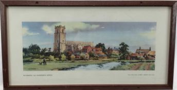Railway Carriage Print, 'Blythburgh nr Halesworth Suffolk', from a watercolour by Henry J. Denham, i