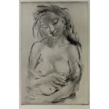 Alexander Leo Soldenhoff (Swiss 1882-1952) etching of a nude woman, signed in pencil