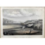 Of American interest: a coloured engraving of Warners Pass from San Felipe, probably part of a surve