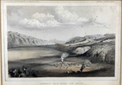 Of American interest: a coloured engraving of Warners Pass from San Felipe, probably part of a surve
