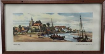 Railway Carriage Print, 'Maldon Essex', from a watercolour by Henry J. Denham, in an original-style