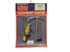 Palitoy Action Man Equipment Centre Workshop Accessories, vacuum packed on card No.34278 (5)