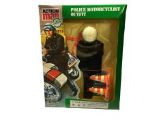 Palitoy Action Man (c1980's) Mountain & Artic, SAS & Police Motorcyclist Outfits, in packaging (3)