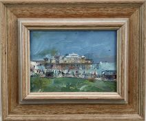 British school, oil on board, Bournemouth Pier from the West Cliff, 17.5x12.5cm