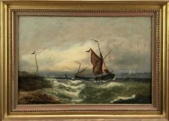 English school, 19th Century oil on board, maritime scene, 52.5x34.5cm