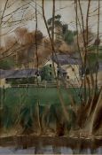 Anthony Colbert: pastel, The old mill, Staunton on Arrow, 33x49cm