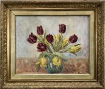 A. Llewelyn (Contemporary): oil on canvas, The Tulips, 50x39cm