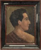 Late19th/early 20th century Continental oil, portrait of a man, indistinctly signed lower right 30x4