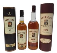 Two bottles, Aberlour 100 Malt Whisky, 57.1%, 1 litre and Aberlour 10 year old Malt Whisky, 40%, 70c