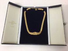 9ct gold Cleopatra style fringe necklace