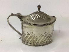 Late Victorian silver mustard pot