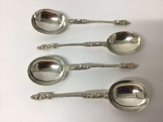 Set of four Victorian silver Apostle spoons (London 1885), all at 5ozs