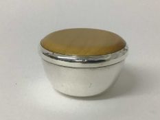 A contemporary silver-mounted desk paperweight, 6.5cm diameter