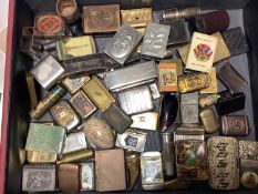 Mixed collection of Victorian and later Vesta boxes including combination brush Vesta case, cast me