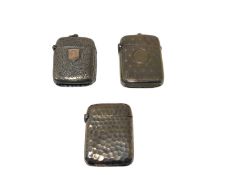 Three good quality Victorian and Edwardian silver Vesta cases (3)