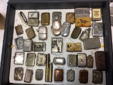 Collection of Victorian and later Vesta boxes and match box holders including combination silver Ves