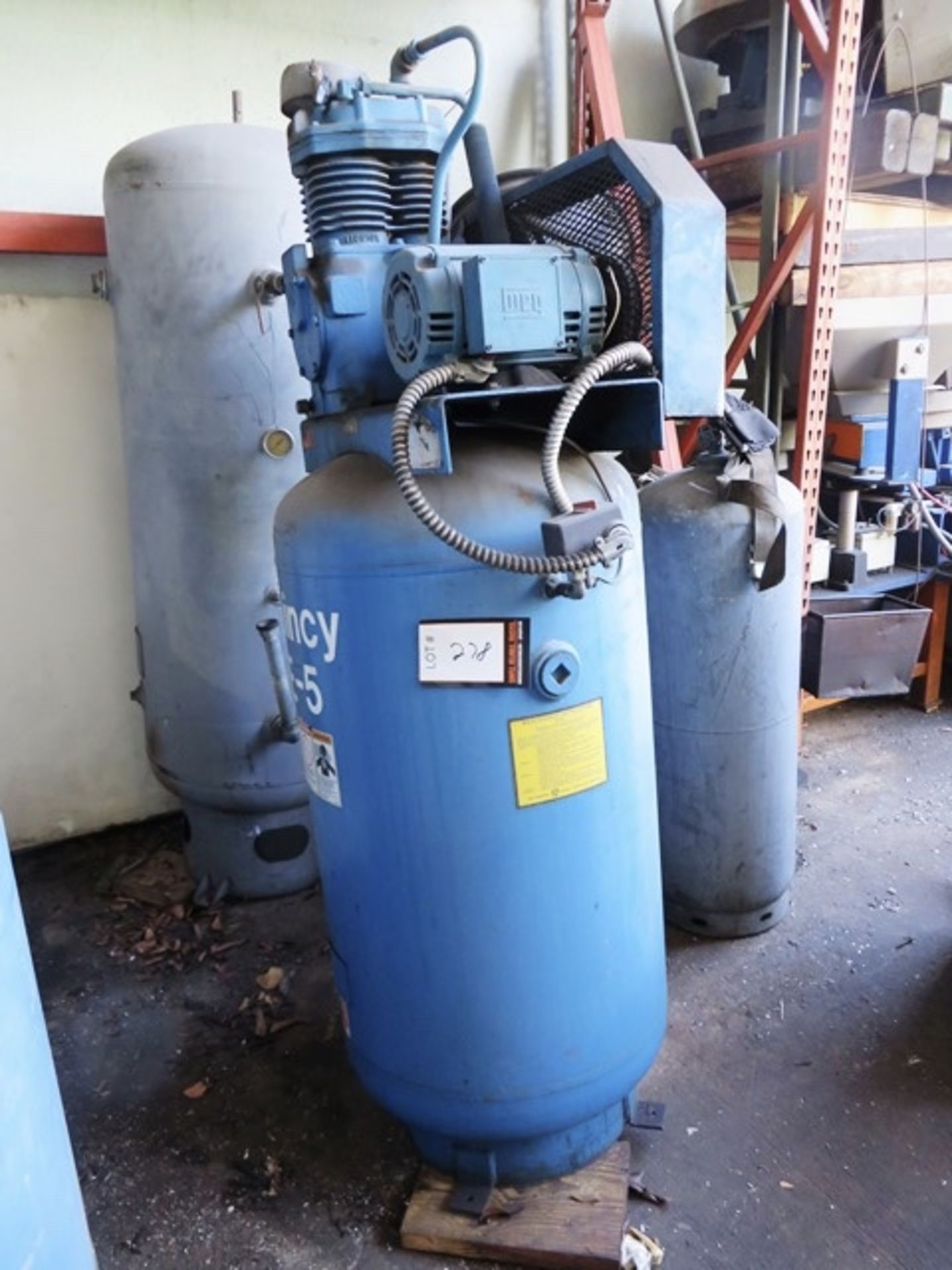 Quincy QE-5 5HP Vertical Tank Mounted Air Compressor