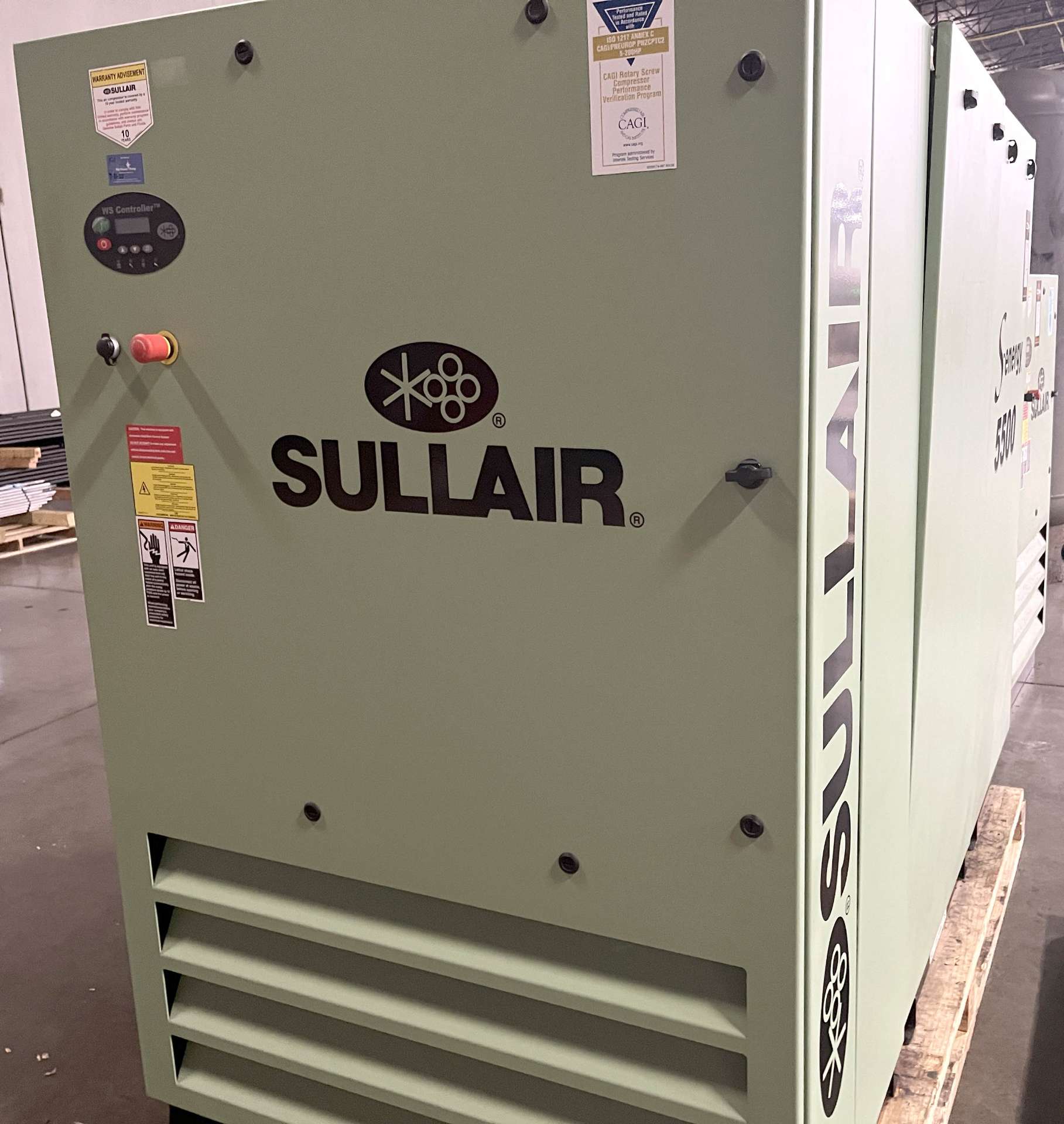 Sullar Rd 2000 Sullair Model S-Energy 5500 Air Compressor;Equipped With:75 HP175 ...