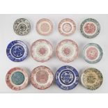 12 Transferware Rice Plates - Bell & Petrus Regout