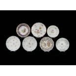 7 Meissen Floral Porcelain Plates