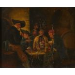 After Adriaen Brouwer Oil on Board Painting Cards