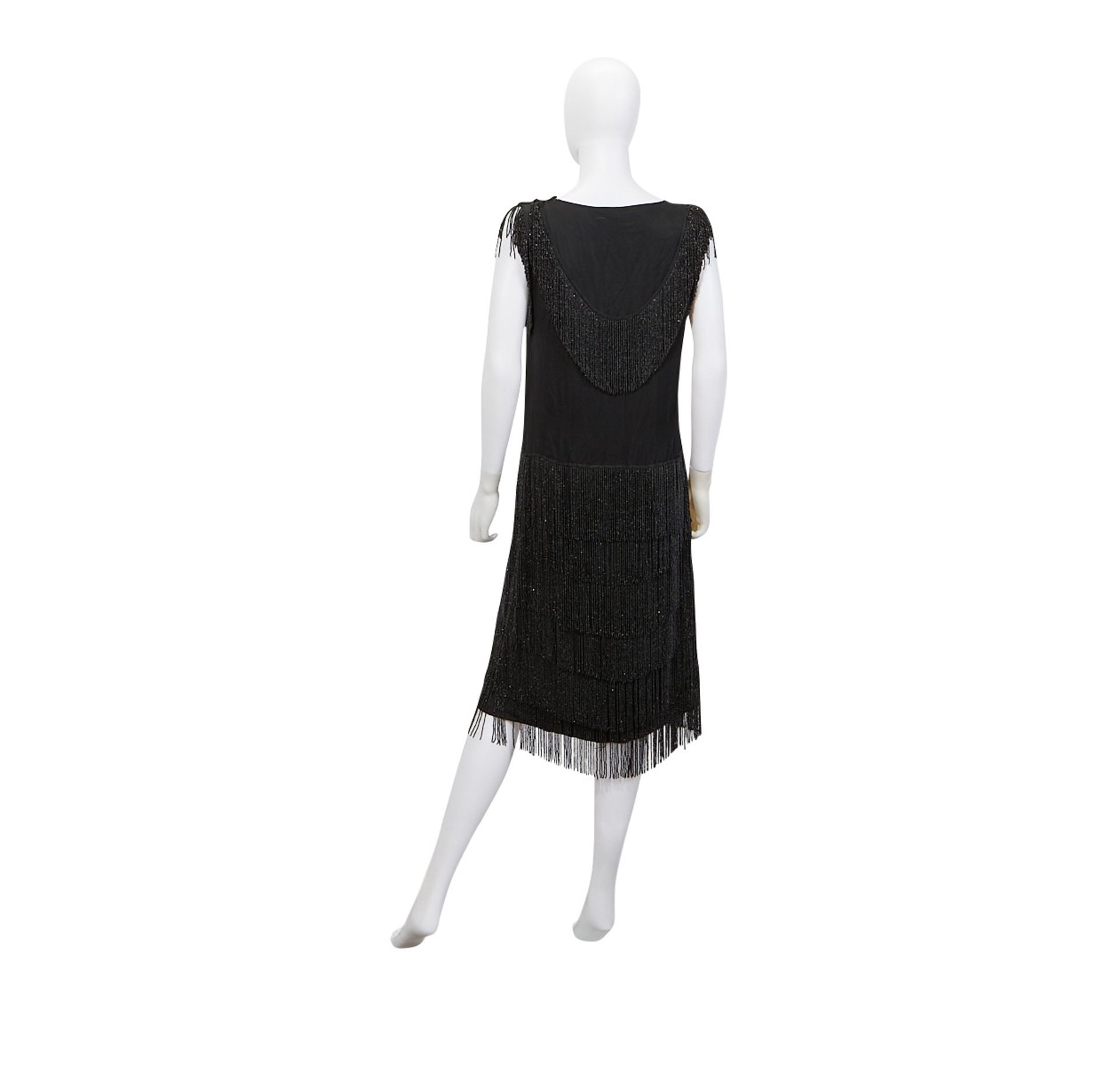 3 Black Beaded Flapper Dresses 1920s - Bild 32 aus 35