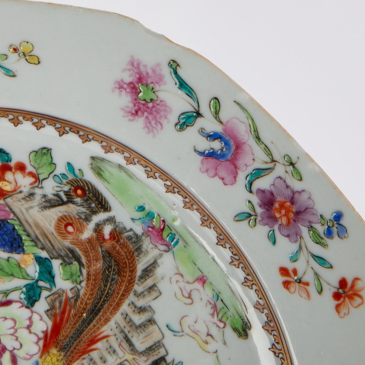 Pair Chinese Export Armorial Porcelain Plates - Image 8 of 9