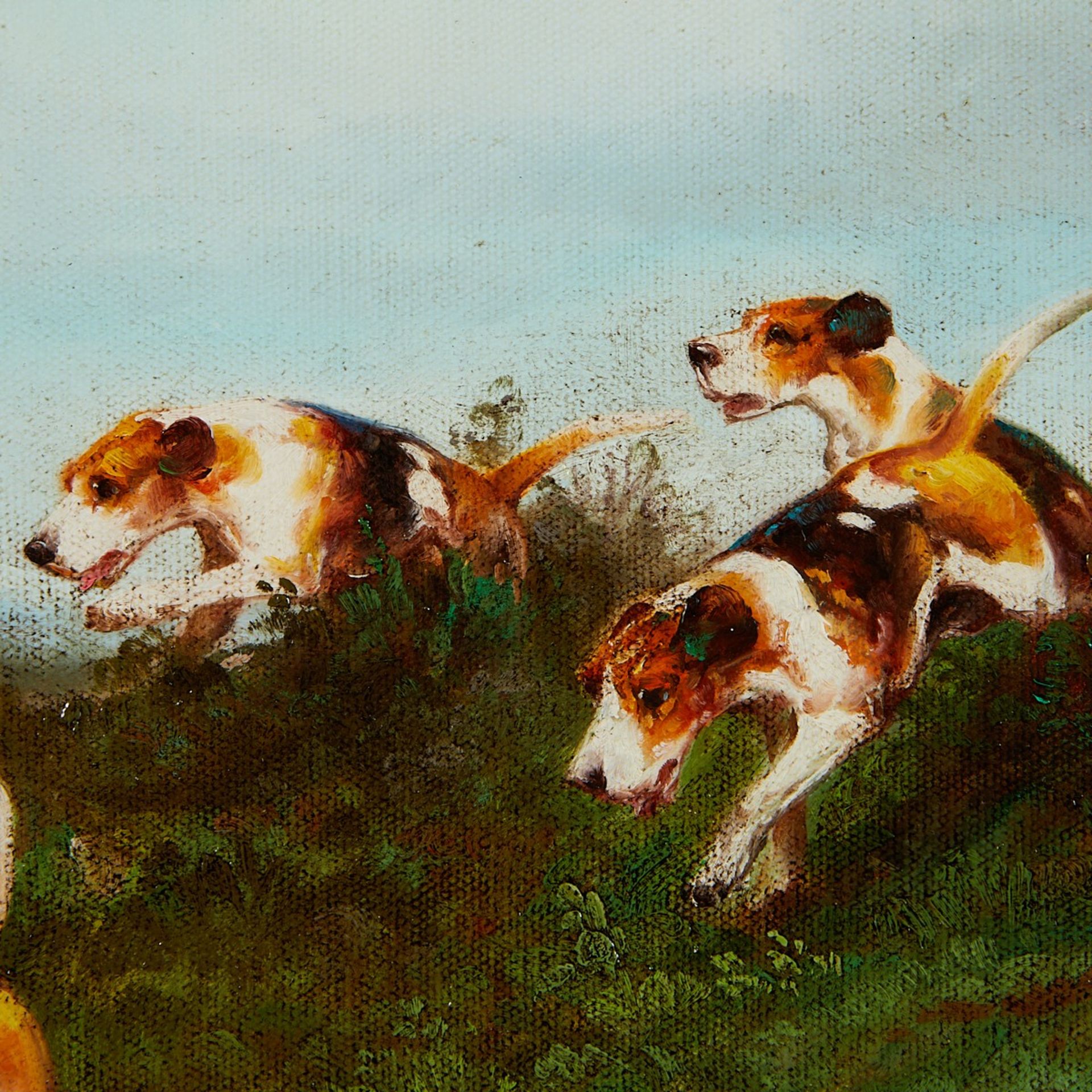 Benjamin Lander Fox Hunt Oil Painting - Image 4 of 6