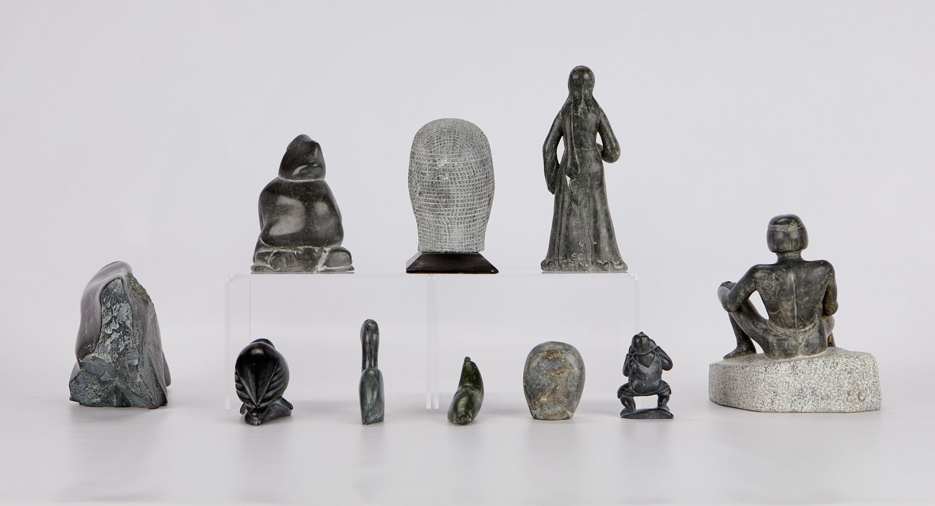 Group of 10 Inuit Stone Carvings - Image 4 of 25