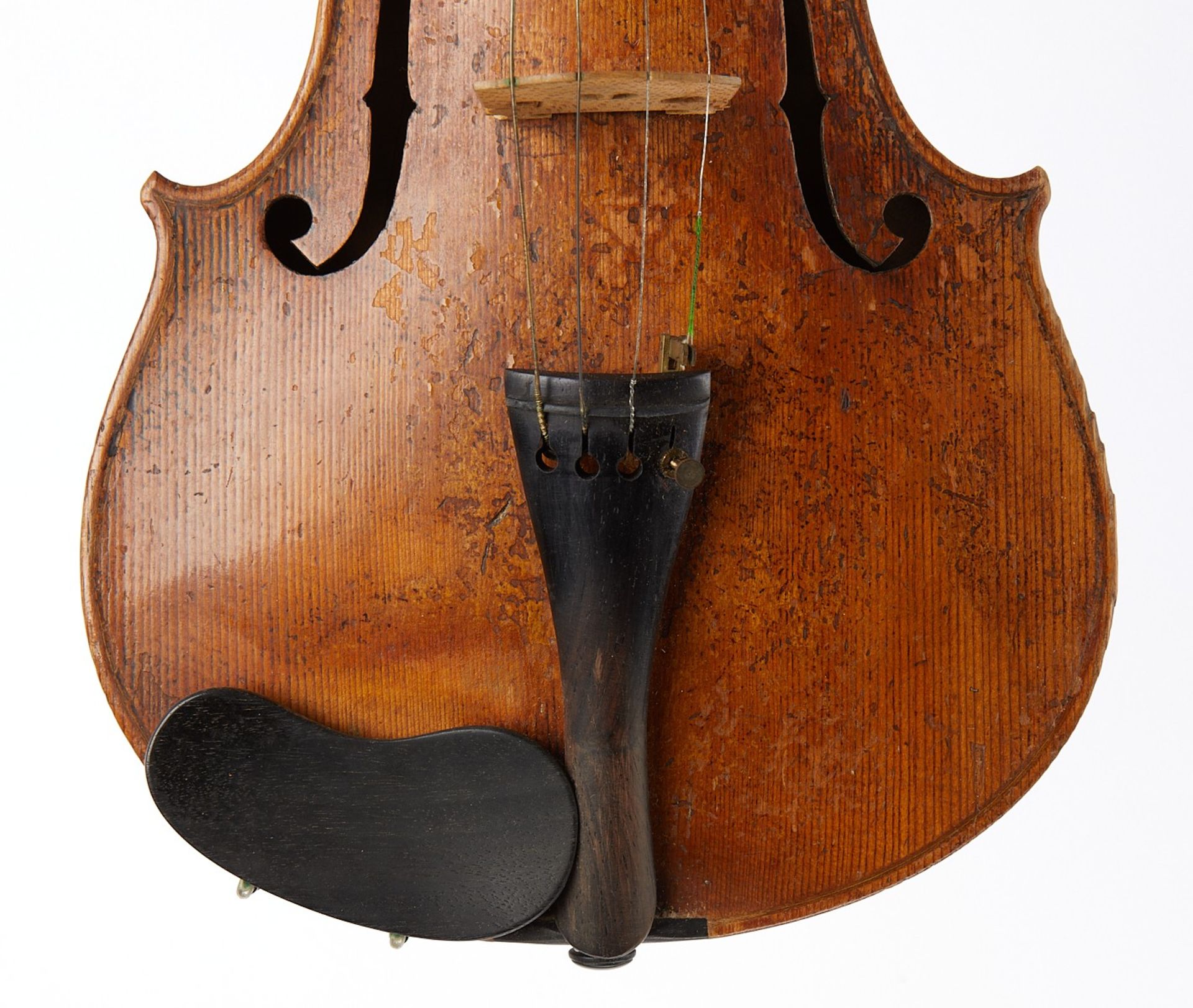19th c. German Violin w/ Case & Bow - Bild 12 aus 21