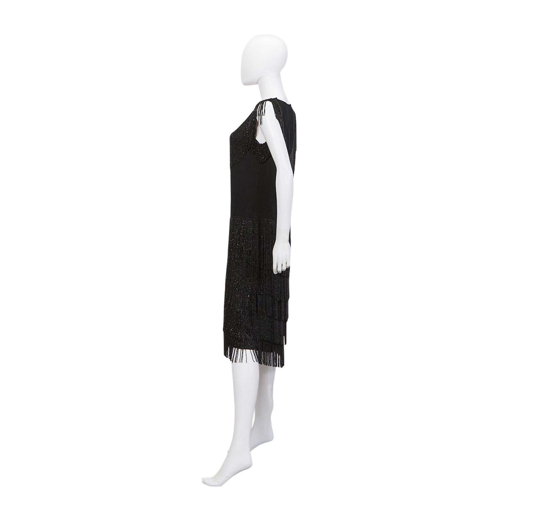 3 Black Beaded Flapper Dresses 1920s - Bild 31 aus 35