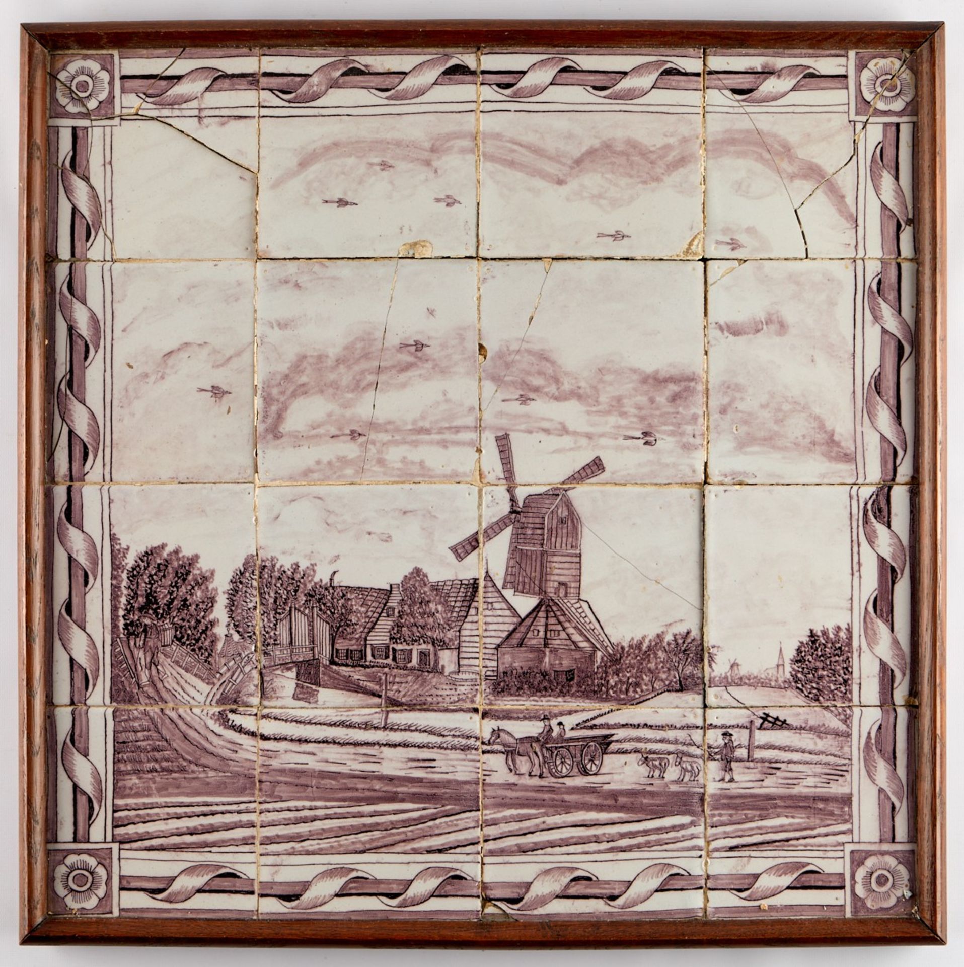 25 Dutch Delft Manganese Tiles - Bild 2 aus 27