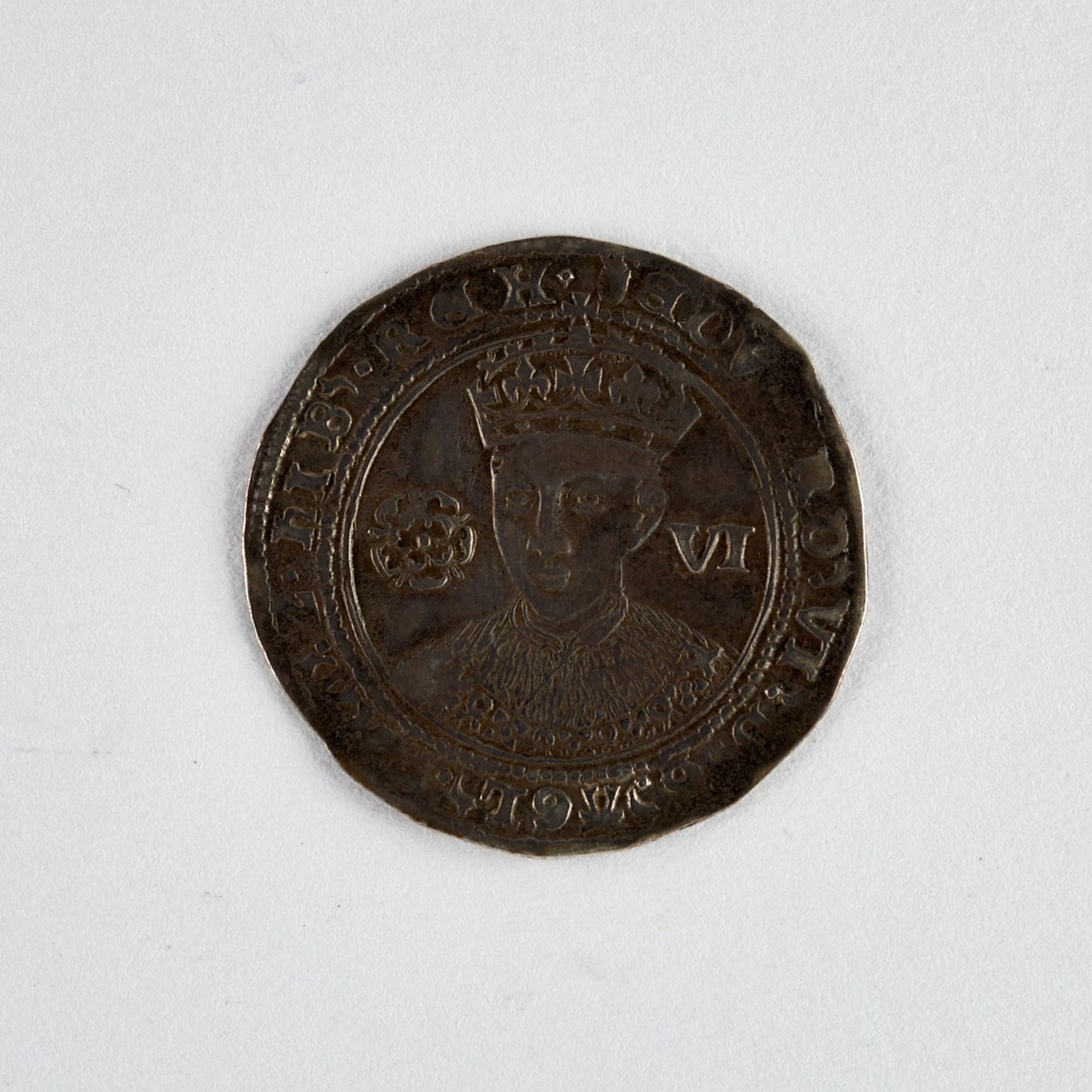 1551-53 Edward VI Sixpence Tun Mint Mark - Image 2 of 3