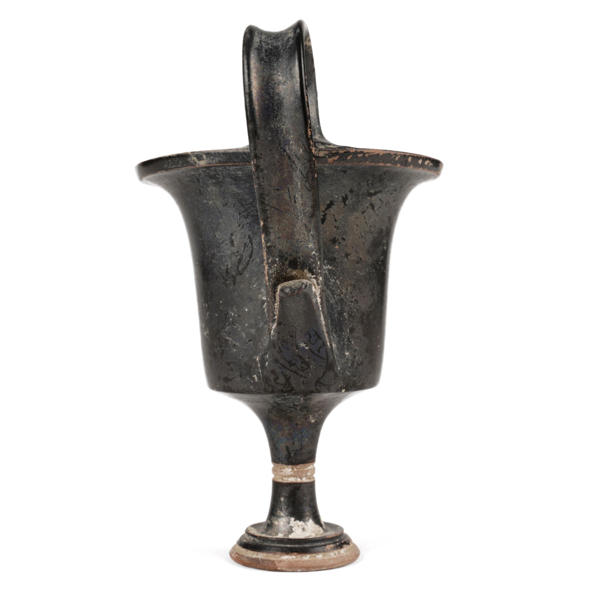 Greek Apulian Blackware Kantharos - Image 2 of 5