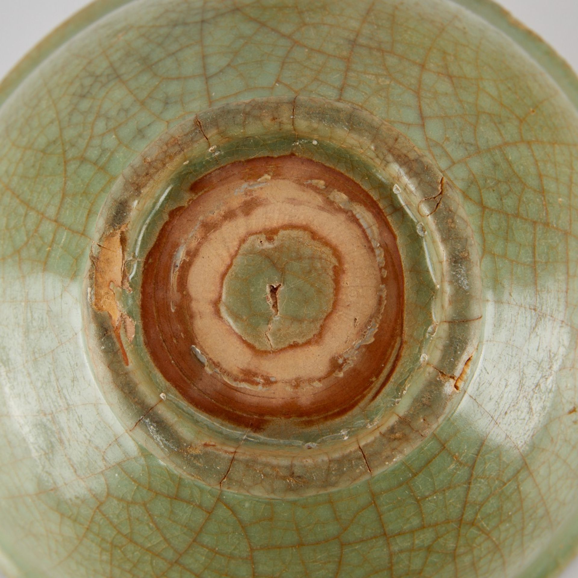 4 Shipwreck Chinese Longquan Celadon Dishes - Image 7 of 11