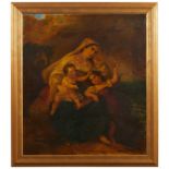 Oil on Canvas Mother & Children Painting